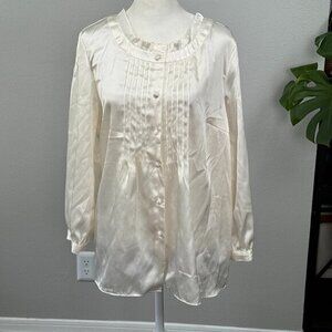 Jaclyn Smith Silky Ruffle Blouse
